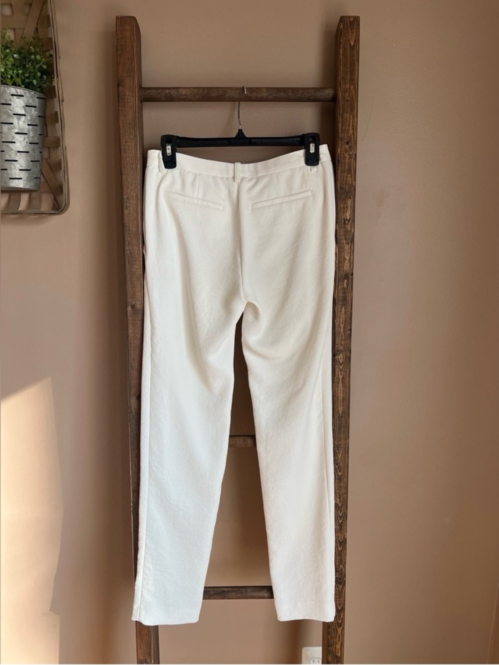 Maje Men's Cream Straight Trousers